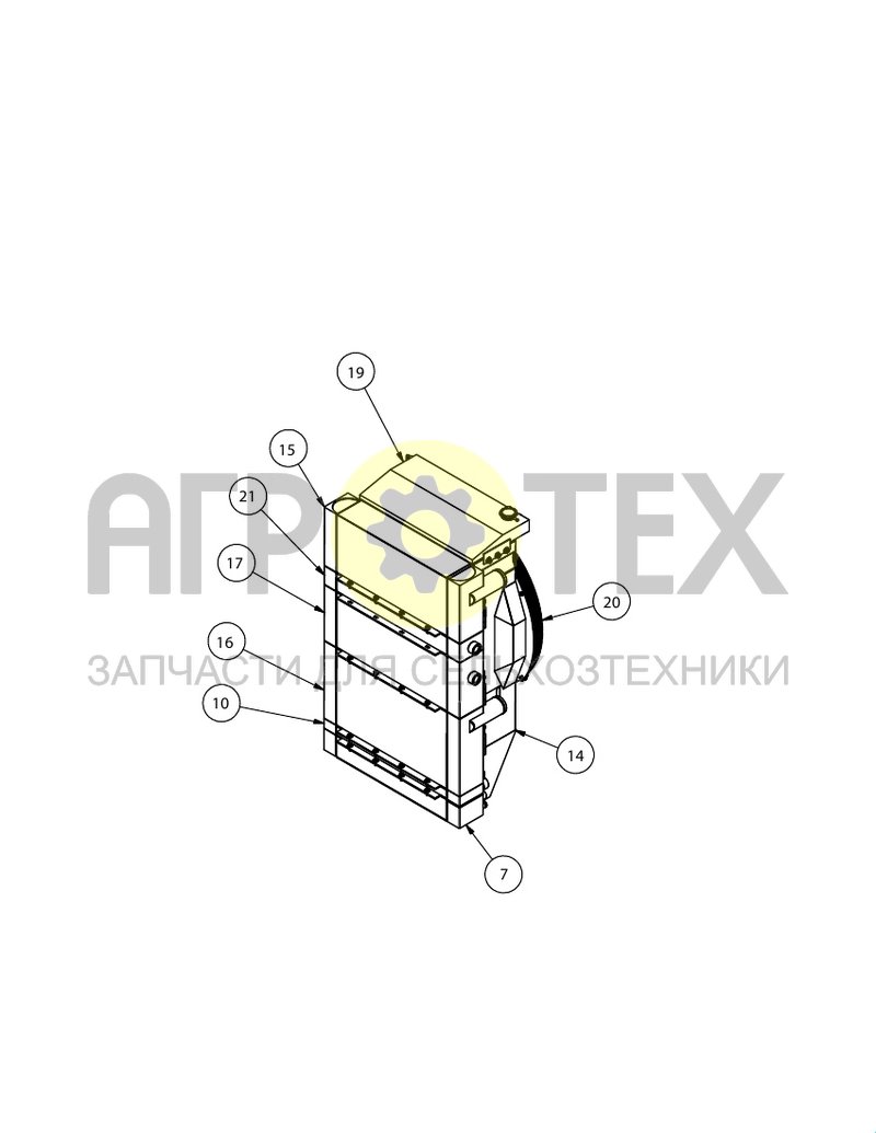 Теплообменник в сборе (SX016119) (№15 на схеме)